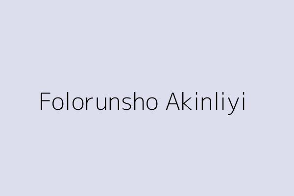 Folorunsho Akinliyi